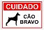 Placa-Cuidado Cachorro Bravo - Imagem 1