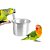 Caneca P/passaro Aluminio Borboleta Grande - Imagem 1