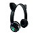 Headphone Fone Infantil Altomex Bluetooth Com LED Gatinho Preto - Imagem 2