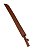 Espada Decorativa Lâmina Aço Inox Cabo Aço E Nylon Com Bainha Luatek SLK-K08 - Imagem 6