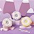 Lancheira Infantil Marmita Donuts 3 Compartimentos Plástico Portátil 1100ml - Imagem 1