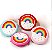 Bolsinha Porta Moedas Infantil Em Silicone Com Zíper Donut/Arco Íris - Imagem 1