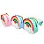 Chaveiro Porta Moedas Infantil Em Silicone Com Zíper Arco Íris/ Donuts - Imagem 4