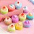 Borracha Macarons Formato Coração Fofa Infantil Kit Com 6 Unidades - Imagem 1