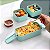 Marmita 4 Compartimentos Com Talheres E Trava Lateral Lunch Box 1050ml - Imagem 3