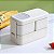 Marmita 4 Compartimentos Com Talheres E Trava Lateral Lunch Box 1050ml - Imagem 8