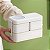 Marmita 4 Compartimentos Com Talheres E Trava Lateral Lunch Box 1050ml - Imagem 7