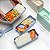 Marmita 3 Compartimentos Com Talheres E Trava Lateral Lunch Box 900ml FH19-055 - Imagem 2