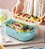 Marmita 3 Compartimentos Com Talher E Trava Lateral Lunch Box 1200ml FH91-095 - Imagem 4