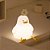 Luminária Infantil Abajur Siliconado Pato Florzinha Luz Quente LE-5861 - Imagem 3