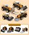 Miniatura Escavadeira E Rolo Compressor Escala 1:50 Com Fricção XZ-1794 - Imagem 2