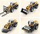 Miniatura Escavadeira E Rolo Compressor Escala 1:50 Com Fricção XZ-1794 - Imagem 3