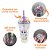 Copo Acrílico Infantil LED Com Tampa E Canudo 450ml BM-P1509 - Imagem 8