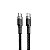 Cabo Nylon Tipo C Tipo C Turbo 3.0 1 Metro Preto Hrebos HS-338 - Imagem 3