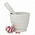 Kit Pilão Com Socador Alho Plástico Resistente Branco GP2158 - Imagem 2
