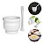 Kit Pilão Com Socador Alho Plástico Resistente Branco GP2158 - Imagem 2