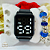 Relógio Digital/Led Quadrado - Kit Rel+Pulseira+Brincos na Caixinha Feminino - Imagem 11