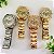 Relógio Metal Strass/Brilho/Pedrinha Metal Varias Cores - Kit Rlógio+Pulseiras+2 Pares de Brincos na Caixinha - FC0020 - Imagem 4