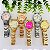 Relógio Metal Strass/Brilho/Pedrinha Metal Varias Cores - Kit Rlógio+Pulseiras+2 Pares de Brincos na Caixinha - FC0024-n02 - Imagem 4