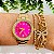 Relógio Metal Strass/Brilho/Pedrinha Metal Varias Cores - Kit Rlógio+Pulseiras+2 Pares de Brincos na Caixinha - Imagem 13