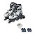 Patins In-line Ajustável Prata 34 Ao 37 + Kit Proteção Fenix - Imagem 1