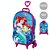Mochila Rodinha Tripla Pequena Sereia Ariel 3d Maxtoy - Imagem 2