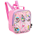 Kit Mochila Escolar Rodas Infantil Brilhante Rosa Lancheira Estojo Seanite - Imagem 3