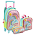 Kit Mochila Escolar Rodas Lancheira Térmica e Estojo Rainbow Seanite - Imagem 1