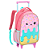 Kit Mochila Escolar Rodas Lancheira Térmica e Estojo Sorvete Seanite - Imagem 2