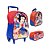 Mochila De Rodinhas Lancheira E Estojo Branca De Neve Xeryus - Imagem 1