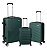 Kit de Malas Quebec Verde P M G Rodas 360º Isiway - Imagem 1