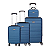Kit Conjunto Malas de Viagem e Frasqueira Viena Jeans Isiway - Imagem 1