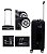 Kit de Malas Filadelfia Preto Isiway P M G 4 Rodas 360º - Imagem 4