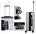 Kit de Malas Viagem Abs Prata Viena P, M e Frasqueira Isiway - Imagem 9