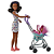 Barbie Skipper Babysitters Negra C/ Carrinho De Bebe Mattel HHB68 - Imagem 3