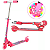 Patinete 2 Rodas com Luz Metal Rosa Zein - Imagem 1