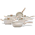 Jogo de Panelas 6 Peças Ceramic Life Sirius Indução Vanilla Brinox - Imagem 1