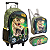 Kit Mochila Escolar Rodas T-Rex Zone Verde Seanite - Imagem 1