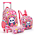 Kit Mochila Escolar Rodas Panda Rosa Seanite - Imagem 1