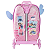 Mochila Rodinha Tripla Stitch Rosa 3d Maxtoy - Imagem 1