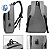 Mochila Executiva com Entrada para Cabo USB Cinza - Imagem 4