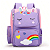 Mochila Escolar Infantil com Desenho Unicórnio Roxo - Imagem 1