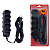 Extensão 5 Tomadas Slim 5m 10A Bivolt Preto Force Line - Imagem 2