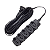 Extensão 5 Tomadas Slim 10m 10A Bivolt Preto Force Line - Imagem 1