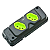 Tomada em Barra Robust 2T 20A Preto/Verde Fiolux - Imagem 1