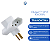 Plugue de Tomada T 2P 10A 250V Branco Tramontina - Imagem 2