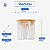 Conjunto 4 Potes Mantimentos Quadrado Tampa Bambu Hermético - Imagem 6