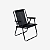 Cadeira de Praia Alta Mor Preta Dobrável em Aço - Imagem 2