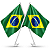 Kit 10 Bandeira Brasil P/ Vidro Janela Carro Copa Do Mundo - Imagem 1
