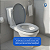 Assento Sanitário Oval Alumasa Universal Cinza Claro - Imagem 3